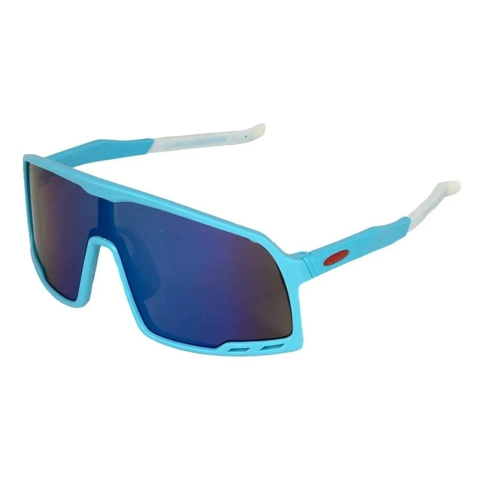Oversized Sunglasses Blue Mirrored‎ Lens Shield Visor Sport Cycling Sunny Beach